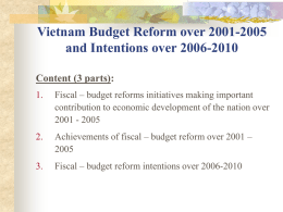 1. Implementing the State Budget Law with fundamental