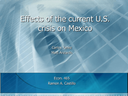 Effects of the current U.S. crisis on Mexico