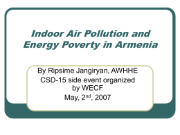 Indoor Air Pollution and Energy Poverty in Armenia