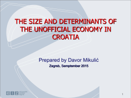 The Size and Determinants of UE in Croatia