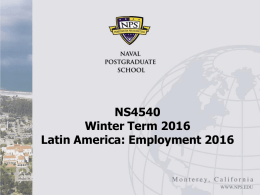 Latin America: Current Employment Situation