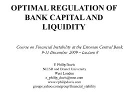 Optimal Regulation Of Bank Capital And Liquidity