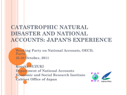Catastrophic Natural Disaster and National Accounts: Japanese