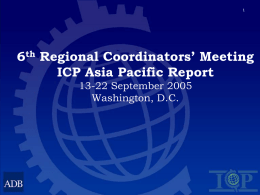 ICP Asia Pacific Recent Activities TP training for MSPI
