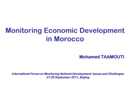 Monitoring Economic Development in Morocco