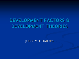 ideas and theories of economic development