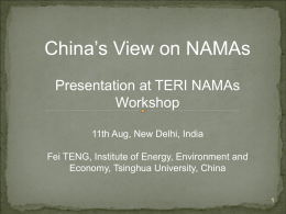 China`s View on NAMAs_ Fei Teng_ Tsinghua University