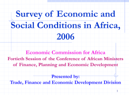 Survey of Economic and Social Conditions in Africa, 2006