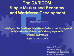 Workshop for the Caribbean Educational Sector on the Development