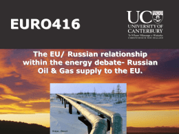 EU-Russian relations within the energy debate