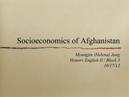 Socioeconomics of Afghanistan