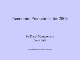 Economic Predictions for 2009
