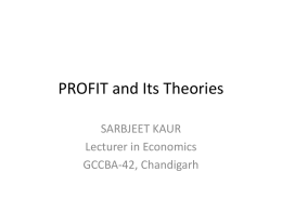 PROFIT and Its Theories