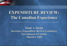 EXPENDITURE REVIEW