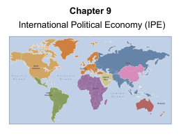 Chapter 9: Int`l Political Economy