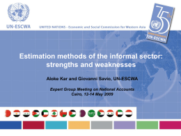 Estimation methods of the informal sector