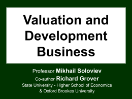 Valuation and Development in the Management of Organizations
