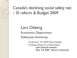 Canada`s Declining Social Safety Net - Myweb.dal.ca