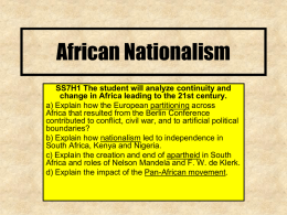 Africian Nationalism