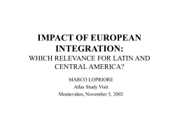 EUROPEAN INTEGRATION AND EUROPEAN CCI NETWORK