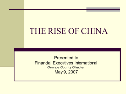 china in the global economy - Financial Executives International