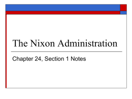 The Nixon Administration