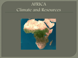 Africa climate and resources