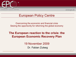 the European Economic Recovery Plan