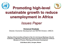 Promoting high-level sustainable growth to reduce unemployment in