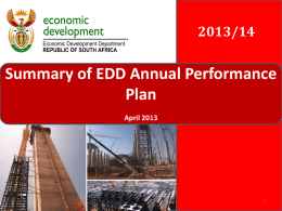 Economic Development Department (EDD)