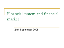 Financial systém and financial market