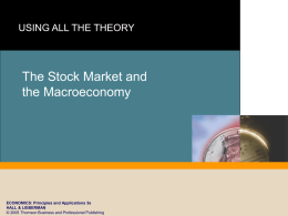 UT Stock Market & the Macroeconomy