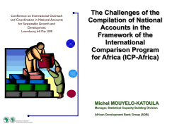 ICP-Africa and SNA 93