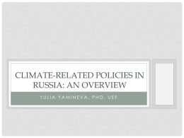 Climate-related policies in russia: an overview