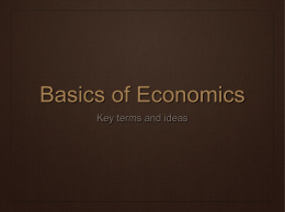 Basics of Economics - Solon City Schools