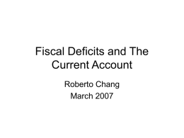 budget deficits into modest surpluses a la 1998-2001