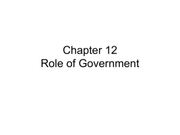 Role of Government