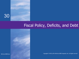 Fiscal Policy, Deficits, and Debt