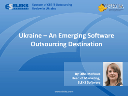 Ukraine - An Emerging IT Outsourcing Destination