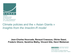Climate policies and the « Asian Giants » Insights from the