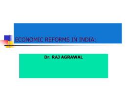 ECONOMIC REFORMS IN INDIA