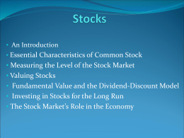 Stocks: An Introduction