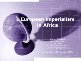 Africa Imperialism Webquest