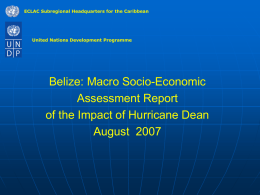 Belize Assessment of Hurricane Dean PD