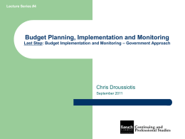 Planning Implementation and Monitoring