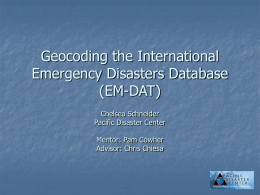Geocoding the International Emergency Disasters Database (EM