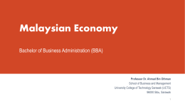 Malaysian Economic Development