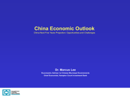 China Economic Outlook
