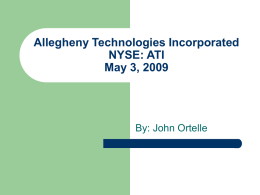 Allegheny Technologies Incorporated. NYSE: ATI