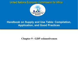 GDP exhaustiveness - African Centre for Statistics